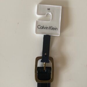 Women Belt black CK Size M (large: 46 inch)